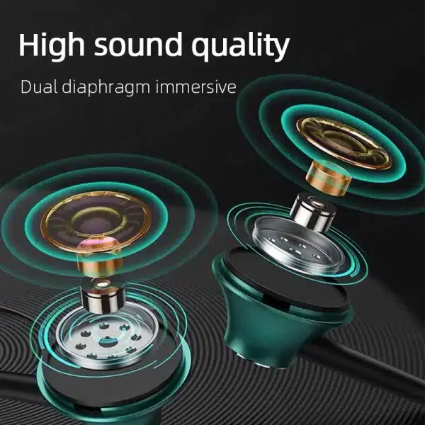 USB Type C Headphone HiFi Bass Stereo Volume Control Mic 3.5mm Wired Earbuds For Galaxy S24 S23 S22 S21 Ultra iPhone 15 Pro Max - Image 2