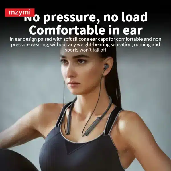 mzymi BS09 ENC Neckband Wireless Earbuds Bluetooth5.3 Stereo Earphones Noise Reduction Sport Headphones With Mic For XIAOMI - Image 5