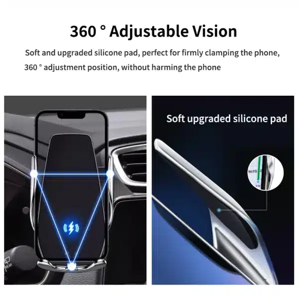 For Mercedes-Benz Car Mobile Phone Holder A B Class W242 W246 2013-2019 GLA CLA Screen Fixed Wireless Charger Cell Phone Holder - Image 3