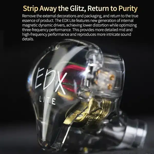 KZ EDX Lite EarphonesDynamic HIFI Bass Earbuds In Ear Monitor Headphones Sport Noise Cancelling Headset - Image 4