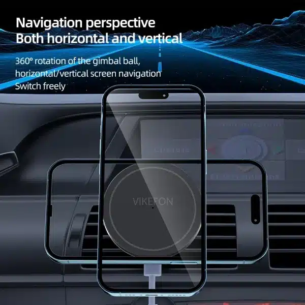 VIKEFON 30W Magnetic Car Wireless Charger For iPhone 12 13 14 15 pro max Air Vent Car Phone Holder Stand Fast Car Charging - Image 5