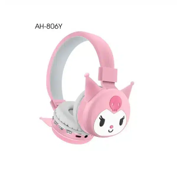 Sanrio Hello Kitty Kuromi Bluetooth Headphone Wireless Headsets Cartoon with Mic Foldable Lightweight Earphone for Phones Laptop - Image 3