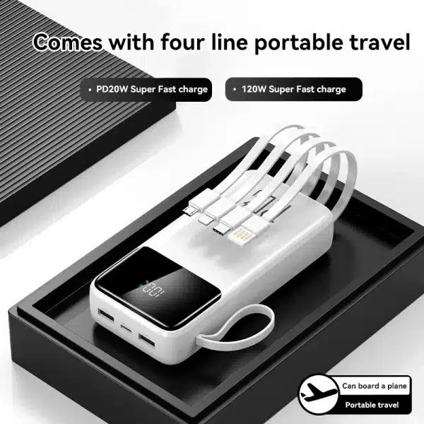 Xiaomi Hot 200000mAh 120W Power Bank Super Fast Charging Powerbank Portable Mobile Power With 4 Wire for iPhone Samsung HUAWEI - Image 3