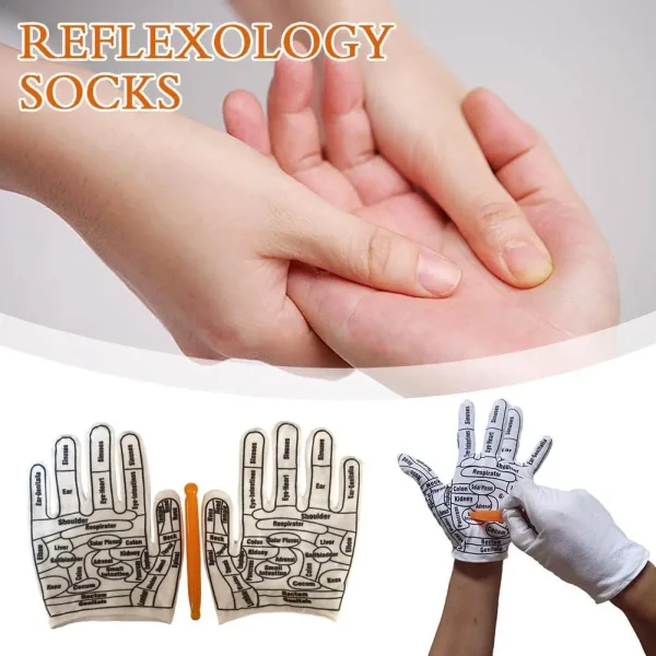 New Gloves Hand Reflexology Acupoint Acupressure Tools Massage Point Soreness Reusable Stick Acupoints Socks Foot Spa Hands tool