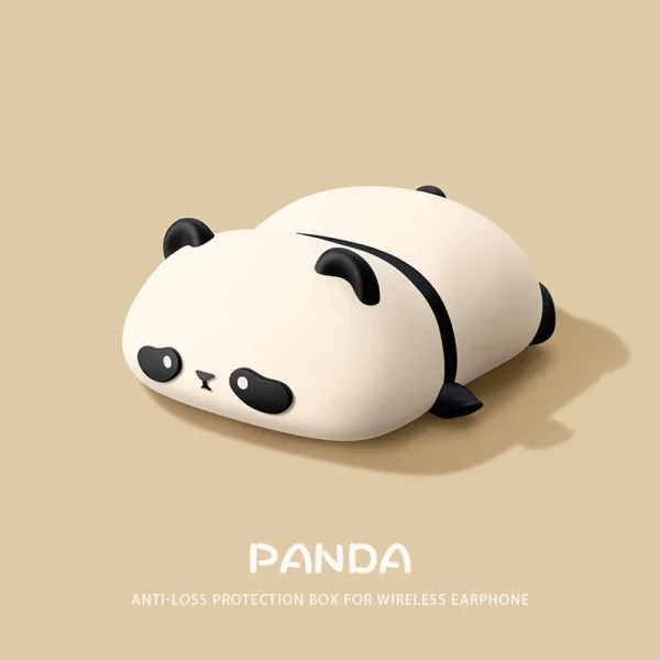 Cute Lying Panda Headphone Case For AirPods 4 (2024) Airpod Pro 1 2 3 Bluetooth Earbuds Charging Box Protective Earphone Cover - Image 5