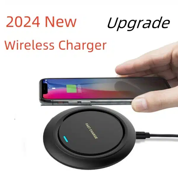 15W Qi Fast Wireless Charger for iPhone 14 13 12 11 Pro Max XS XR X 8 Induction Wireless Charging Pad For Samsung Xiaomi Type C - Image 2
