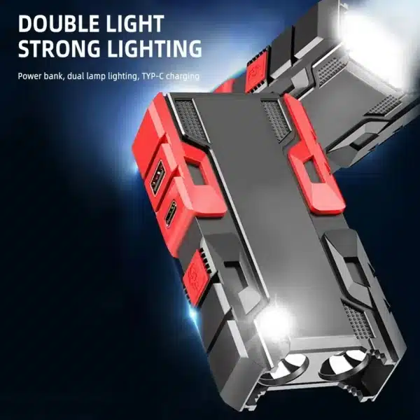 Dual Core High-intensity Flashlight Portable High-Power Multifunctional Emergency Lighting Emergency Mobile Power Bank Lamp - Image 5