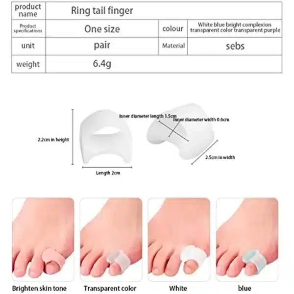 Silicone Toe Separator Finger Feet Care Protector Gel Toe Orthopedic Bunion Hallux Valgus Corrector Personal Health Care 2pcs - Image 5