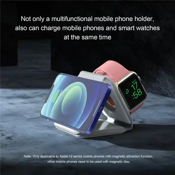 15W 3 in 1 Wireless Charger Stand Foldable for iPhone 14 13 12 Pro Max Airpods iWatch 8 7 Fast Charging Dock Station - Image 6