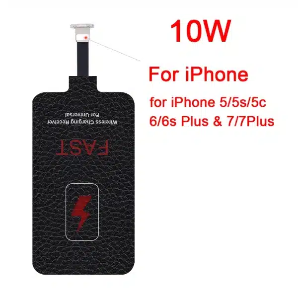 10W Wireless Charging Receiver for Samsung Huawei Xiaomi Iphone5-7 Universal Micro USB Type C Fast Wireless Charger Adapter - Image 5