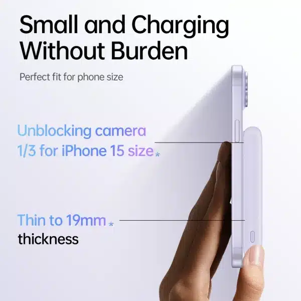 MOVESPEED L10 Magnetic Power Bank 10000mAh Portable External Battery Built-in Type C Cable for MagSafe Powerbank for iPhone 16 - Image 5