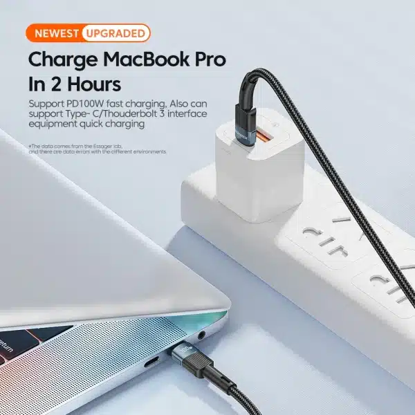 Essager 100W USB Type C To USB C Cable USB-C PD Fast Charging Charger Wire Cord For Macbook Samsung Xiaomi Type-C USBC Cable 3M - Image 3