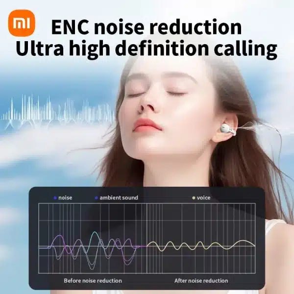 Xiaomi S39 Bone Conduction Ear clip Bluetooth Headset TWS HIFI ENC Noise Reduction Comfortable Earphone With Led Display - Image 4