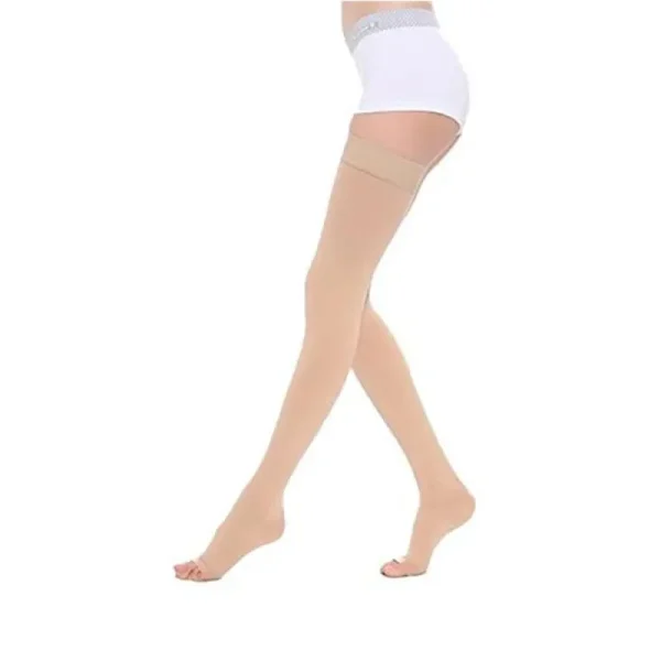 2pcs Open Toe 15-20mmHg Graduated High Compression Stockings Medical Thigh High Varicose Veins Stocking for Men Women Swelling - Image 3