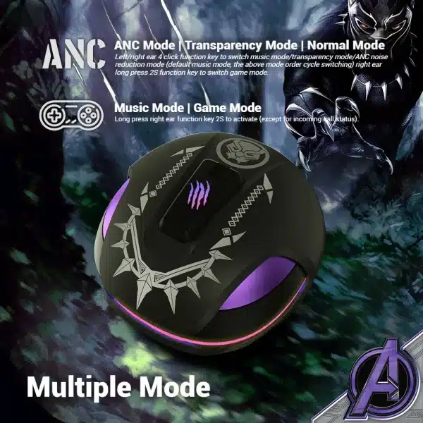 Disney Marvel ANC Bluetooth Earphone 42dB Active Noise Canceling Bluetooth 5.4 Headphone 4-Mics ENC HD Call TWS Wireless Earbuds - Image 3