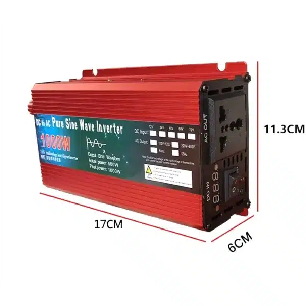 Pure Sine Wave Inverter DC 12v/24v To AC 110V/220V 1000W 1600W 2000W 3000W Portable Power Bank Converter Solar Inverter - Image 4