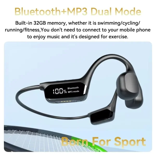 Xiaomi Bone Conduction Earphone Wireless Open Headset Bluetooth 5.3 IPX8 Swimming Bluetooth Headphones 32GB MP3 Sports Earbuds - Image 5