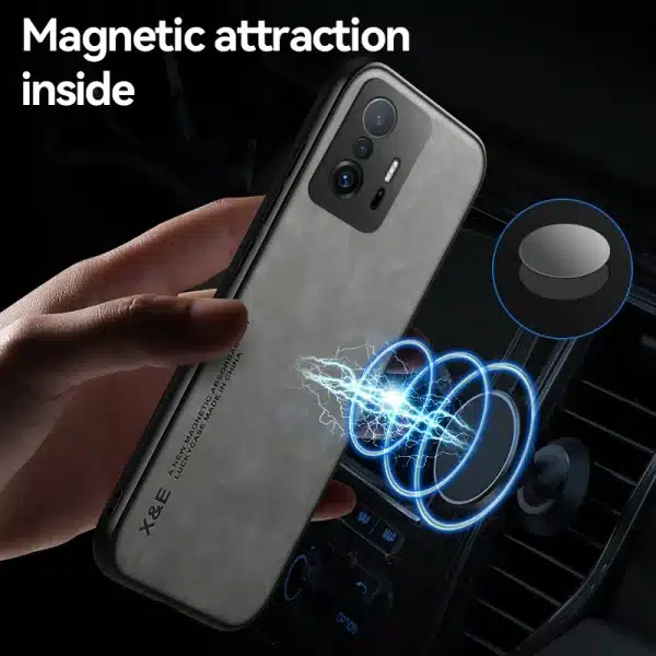 For Xiomi 11T Pro case Leather Texture Car Magnetic Holder Phone Case For Xiaomi 11T Mi11T Mi 11 T Pro Xiaomi11T Soft Back Cover - Image 5