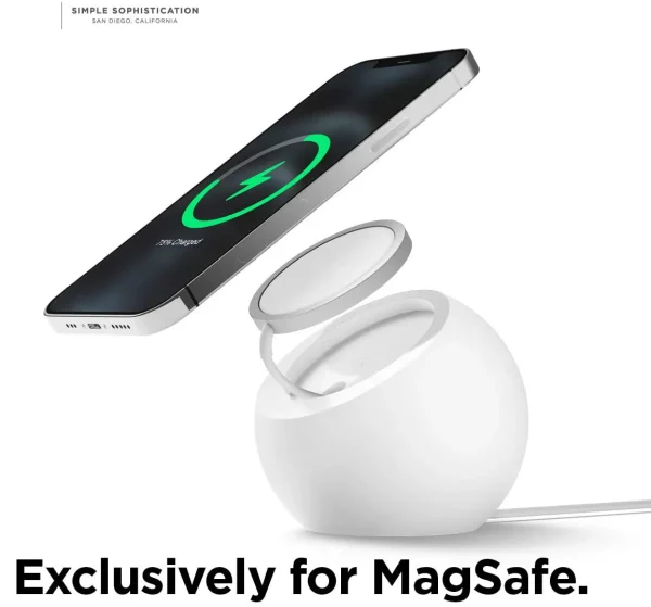 Desk Ball Shape Magnetic Silicone Charging Holder for Magsafe IPhone 15 14 Pro Safe Wireless Charger Dock Station Charging Stand - Image 6