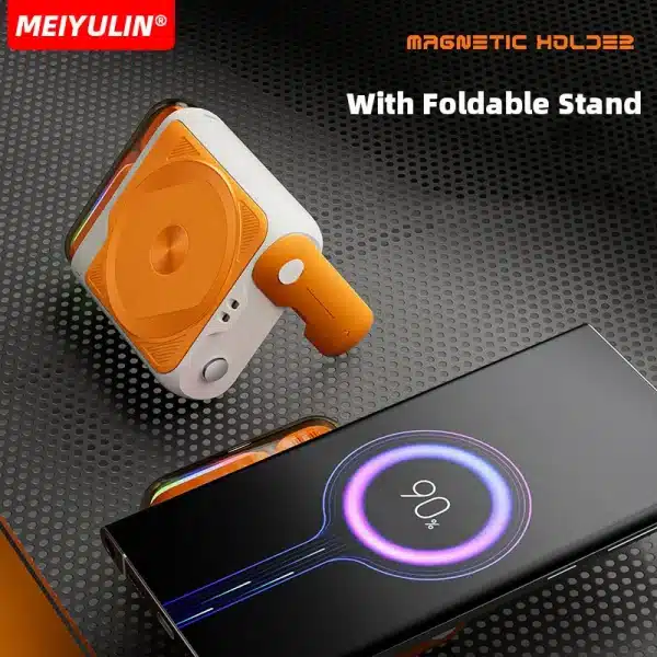 10000mAh 20W Magnetic Wireless Power Bank With Stand Cable USB-C For iPhone 15 Samsung Fast Charging External Auxiliary Battery - Image 4