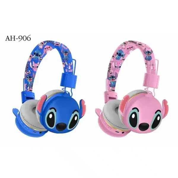 AH-906 Stitch Bluetooth Headphones AH-906 Disney Wireless Earbuds HIFI Sound Foldable Headsets with Mic Anime Cartoon Kids Gifts - Image 4