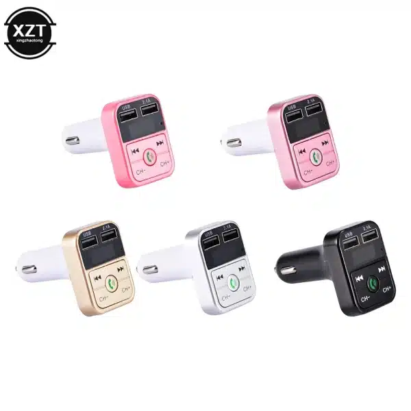 Handsfree Car Kit Wireless Bluetooth-compatible 5.0 FM Transmitter LCD MP3 Player Car Accessories Dual USB Charger FM Modulator - Image 6