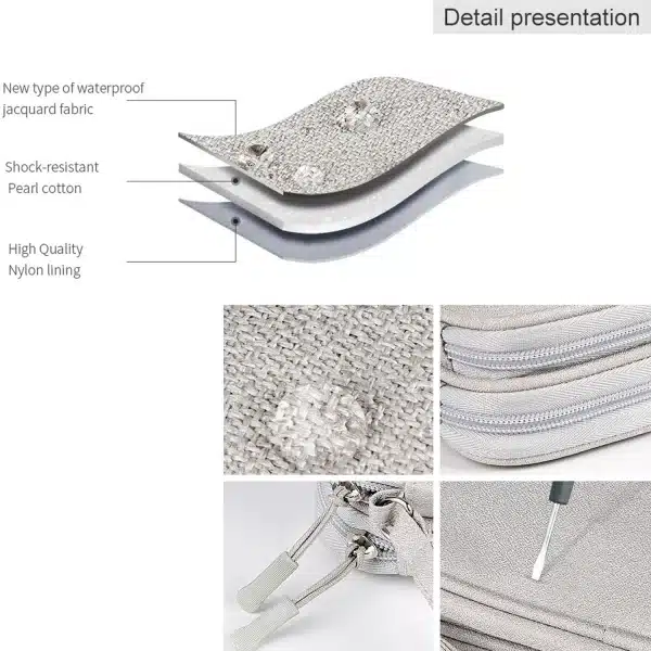 Data Cable Storage Bag Waterproof Travel Organizer Bag Portable Carry Case Layers Storage Bag for Cable Cord USB Charger - Image 6