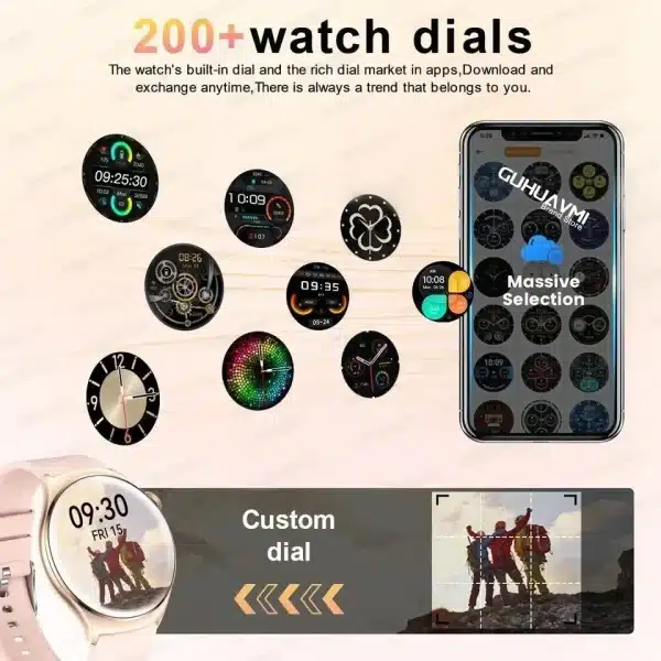 2024 GPS Smart Watch Women 1.43 Inch AMOLED 466*466 HD Screen Sport Heart Rate NFC Custom Dial Bluetooth Call Smartwatch Ladies - Image 5