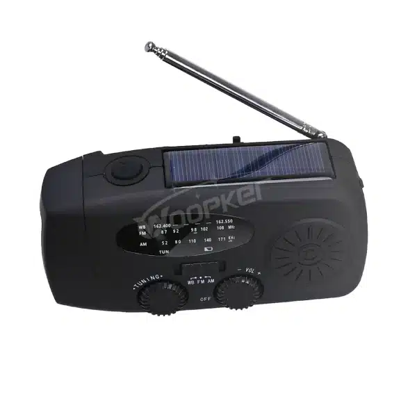 Woopker Emergency Radio E01 Hand Crank Solar USB (FM/ AM/ NOAA) WB Weather Radios with Flashlight Power Bank - Image 3