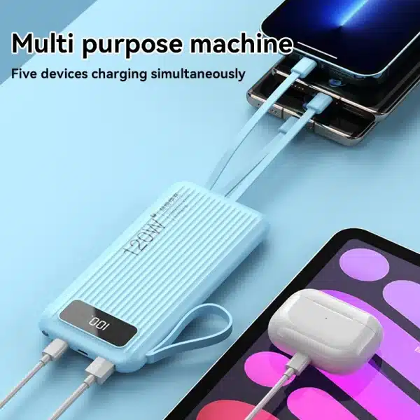 Xiaomi 50000mah Digital Power Bank 120w Super Fast Charging Large Capacity With Built-in Cable For Iphone Huawei Samsung Xiaomi - Image 2