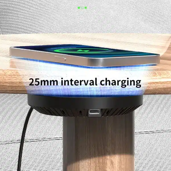 Installation-free Wireless Charger Invisible Hidden Under Desk Phone Charger Station Fast Wireless Charging Panel For iPhone 16 - Image 4