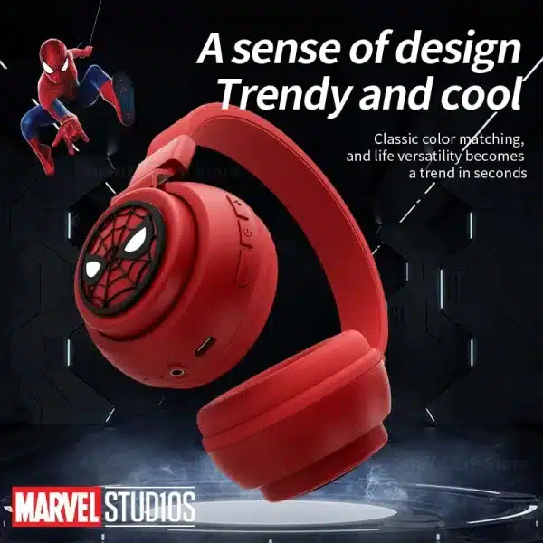 Disney Bluetooth Headphones X3 Spider-man Wireless Earbuds HIFI Surround Sound Headsets with Mic for Marvel Kids Anime Cartoon - Image 4