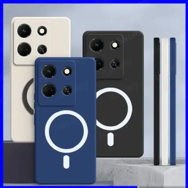 Phone Case For infinix Note 30 VIP Note30 Pro 4G 5G with Magnetic Wireless Charger Sticker - Image 5