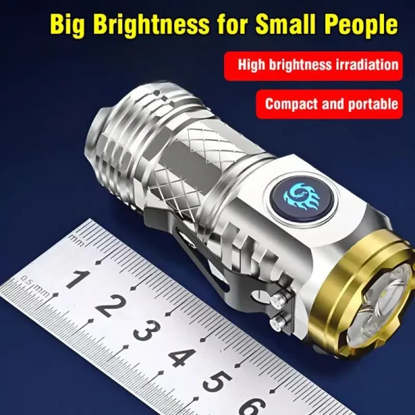 Three-Eyed Monster Mini Flash Super Power flashlight Flashlight strong light rechargeable super bright, portable lighting - Image 3