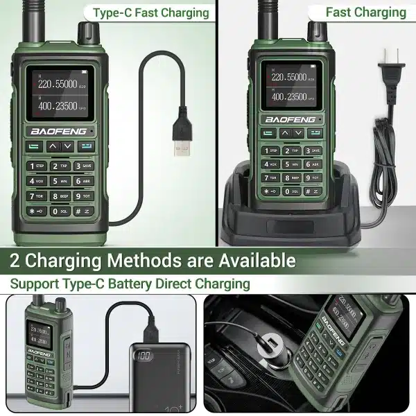 Baofeng UV 17 Pro Wireless Copy Frequency Walkie Talkie 16 KM Long Range Flashlight Type-C Charger Ham Radio UV 17 Pro L K5 5R - Image 3