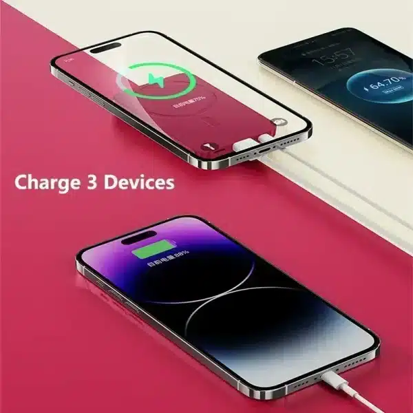 100000mAh Macsafe Power Bank For Magnetic Super Fast Charging Qi Wireless Charger Powerbank for iPhone 15 Samsung Huawei Xiaomi - Image 3