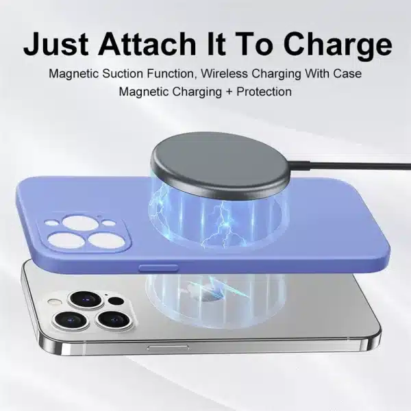 Liquid Silicone Case For Magsafe For iPhone 16 15 13 12 14 Pro Max Plus Mini Shockproof Magnetic Cover Wirless Charger Aceessory - Image 3