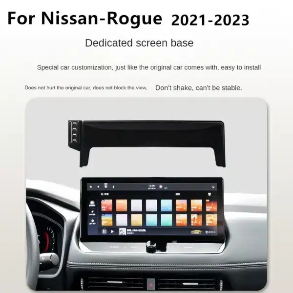 For 2021-2023 Nissan Rogue Car Screen Phone Holder Wireless Charger Navigation Modification Interior 12.3 Inch - Image 2