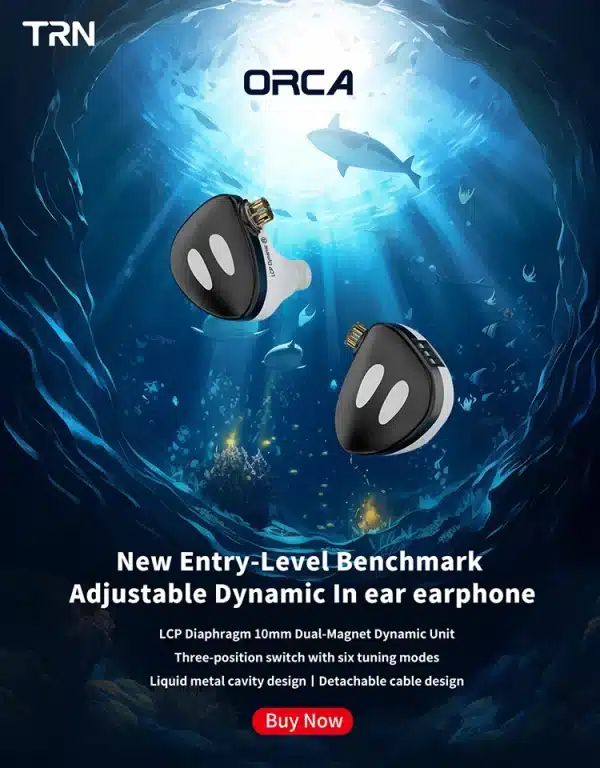 TRN ORCA Dynamic In Ear Earphones High performance Dynamic Driver IEMs Earbuds with Detachable Cable Tuning Switch Headset - Image 2