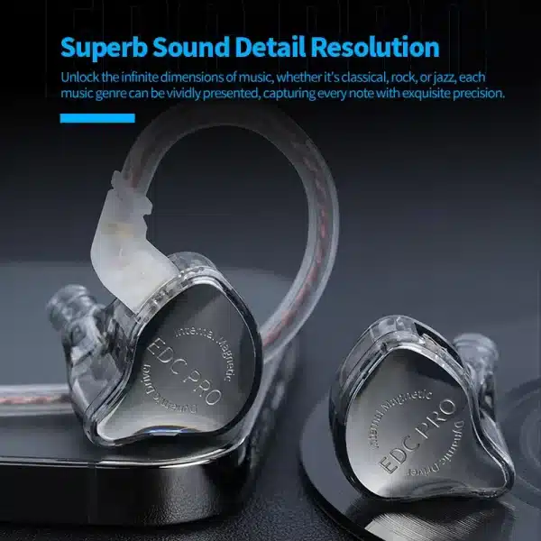 KZ EDC Pro Wired Earphones HiFi Bass Earbuds In Ear Monitor Headphones Detachable Cable Music DJ Sport Noise Cancelling Headset - Image 4