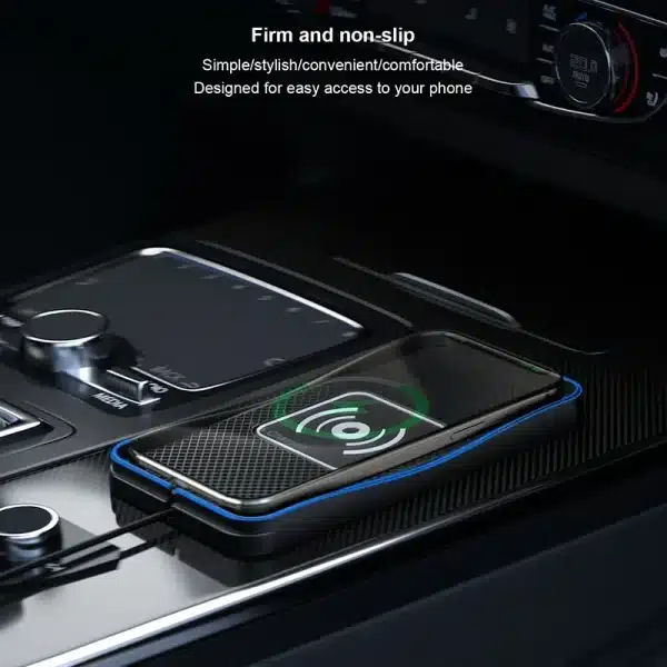 15W Car Wireless Charger Silicone Anti-skid Pad Cradle for Huawei iPhone 15 Samsung S20 Android Mobile Phone Stand Modification - Image 3