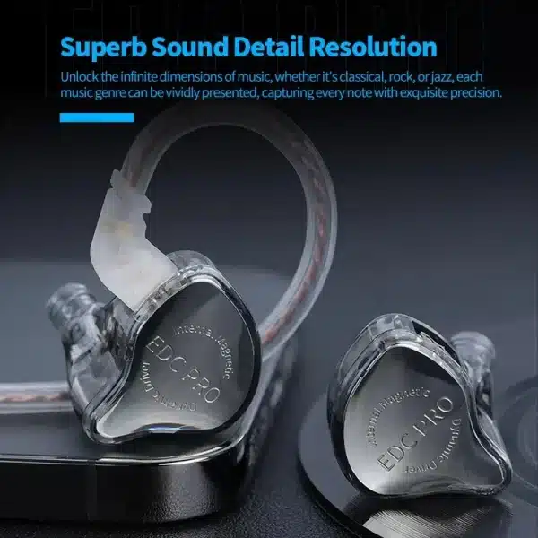 New KZ EDC PRO HIFI 3.5MM AUX Wired Earphone Dynamic High Performance Monitor In-Ear Earbuds Detachable Cable Harman EDXPRO Lite - Image 6