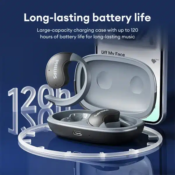 New Original Philips TAT2708 OWS Wireless Bluetooth Earphones ENC Call Noise Cancelling Headset Waterproof Sport Stereo Earbuds - Image 3