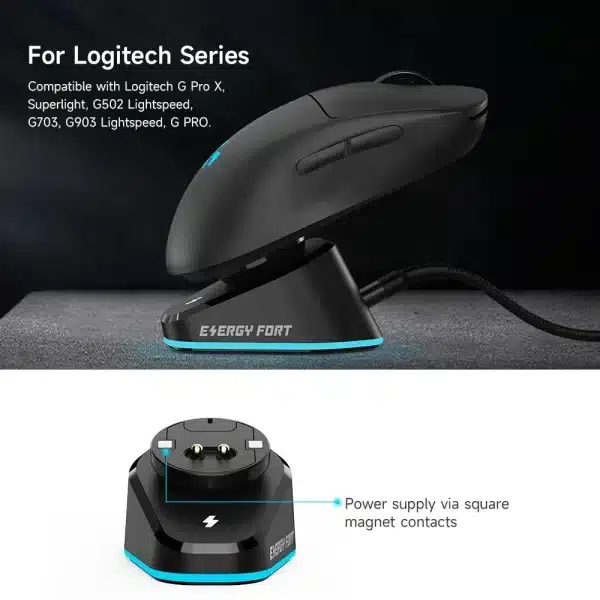 Gaming Mouse Wireless Charger For Logitech G403 G502 X Plus G703 G903 HERO Lightspeed Dock Station G PRO X Superlight Hero GPW2 - Image 2