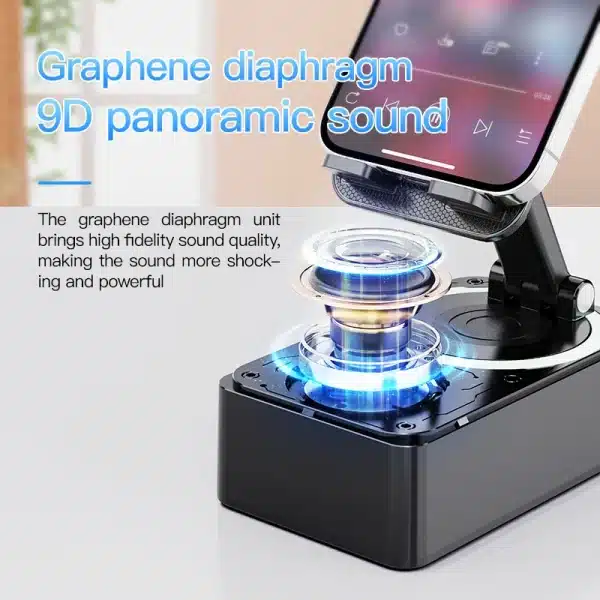 3 In 1 Mobile Phone Bracket Bluetooth Speaker Power Bank Rotating Foldable Lazy Desktop Holder Stand For Cell Phone Tablets iPad - Image 5