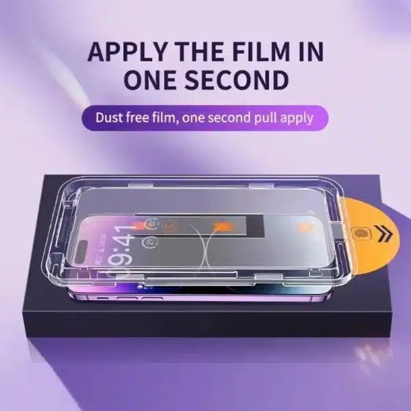 1Pcs Dust Free Installation HD Screen Protector For IPhone 14 11 12 13 15 16 Pro Max 15 14 Plus 12 13 MiniTempered Glass Film - Image 3