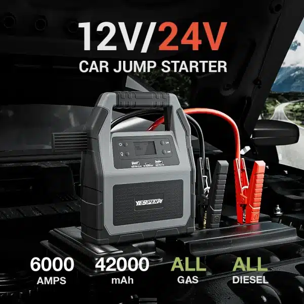 YESPER 6000A 24V Truck Start Power Bank 42000mAh Jump Starter Car Booster Portable 24V Booster Starting Device Jump Start - Image 2