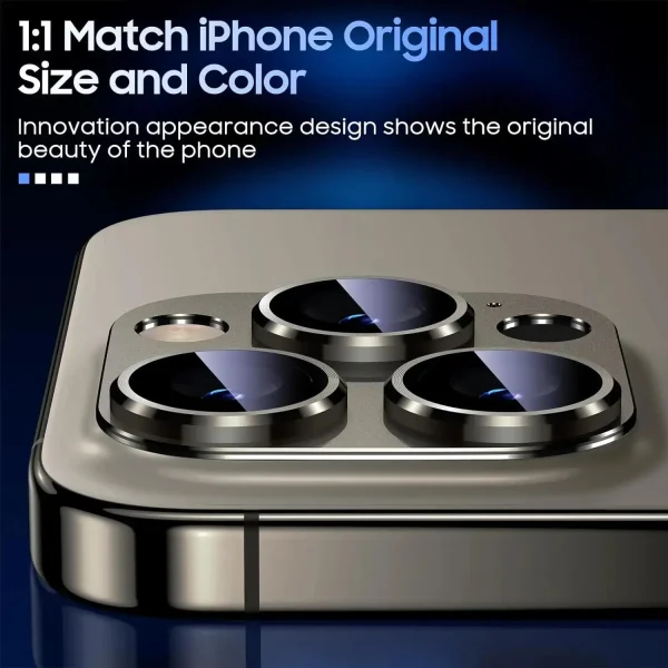 Metal Camera Lens Protector for iPhone 16promax 16pro 16plus 15 Pro Max 14 Plus Tempered Glass Screen Protection Film Accessory - Image 3