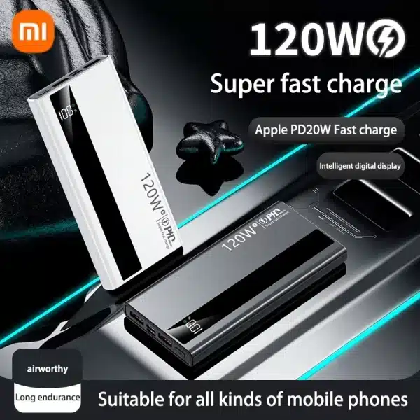 Xiaomi 200000mAH 120W Power Bank Super Fast Charging Battery High Capacity Digital Display Power Bank For iphone Samsung Huawei - Image 3