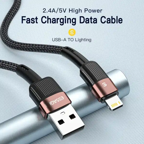 Essager Fast Charging For iPhone Usb Cable 11 12 13 14 15 16 Pro Max Mini Xs Xr X 8 7 6 Plus 2.4A Wire For iPhone Charger Cord - Image 3
